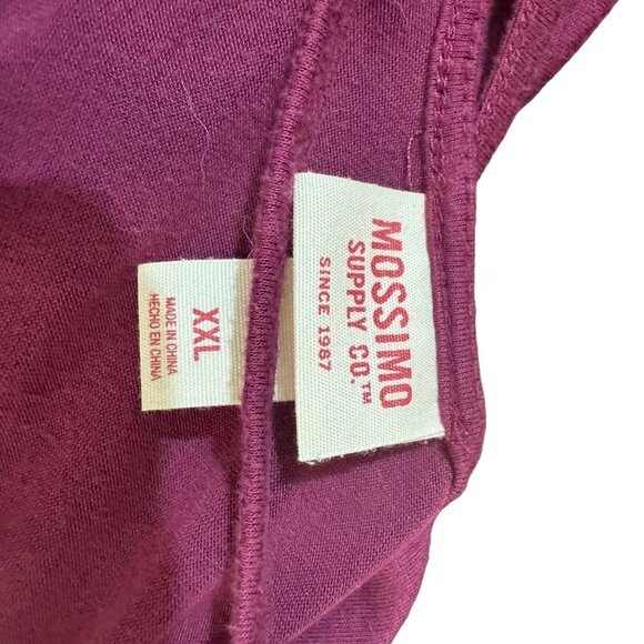 Mossimo Supply Co. Burgundy V-Neck Crisscross Back Dress XXL - Picture 4 of 5